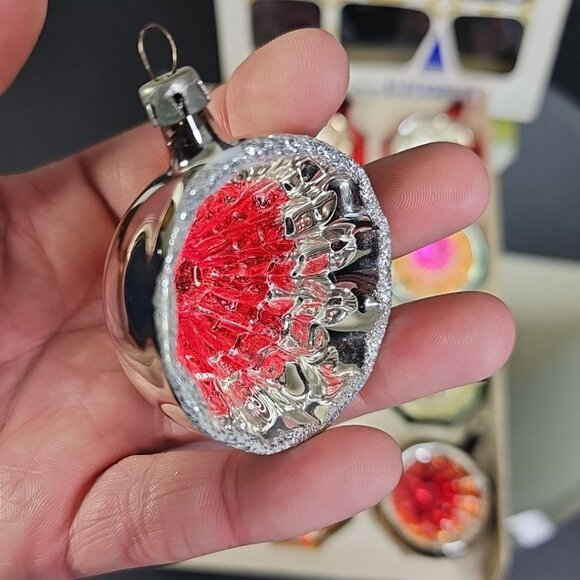 Vintage Deep Indent Christmas Ornaments Curated Finest Collection Lot Of 12 - Picture 8 of 16